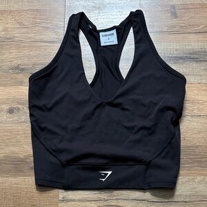 Gymshark Black Racerback Crop Sports Bra